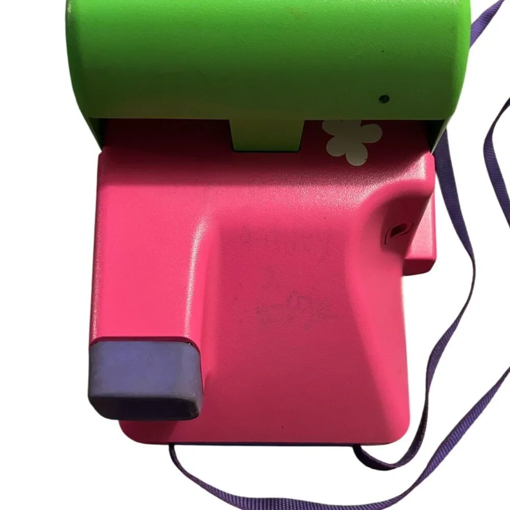 Barbie Polaroid Camera Pink Green Vintage 600 Instant Film Strap Retro Photograp - Picture 3 of 6